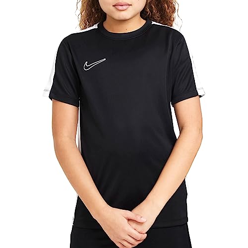 Nike Unisex Kids Shirt K NK DF Acd23 Top SS Br, Black/White/White, DX5482-010, XL