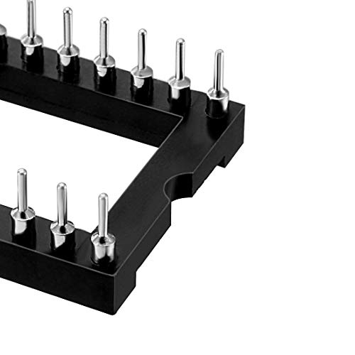Zócalo DIP IC de 14 pines con paso de 2.54mm y fila doble de tipo soldadura uxcell 2 unidades 5