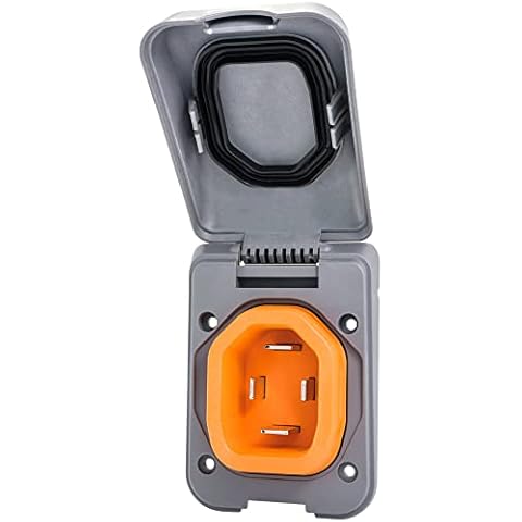 SmartPlug BM32PG Non-Metallic Inlet and Cover Assembly - 32 Amp, Gray Cover