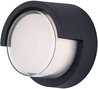 Maxim Lighting 86162BK Eyebrow-8W 1 LED Outdoor Wall Lantern-6.75 Inches wide by 6.75 inches high