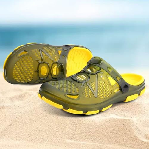 Image of beister Mens Clogs Non Slip Water Shoes with Adjustable Strap, Lightweight Slip on Mules Garden Kitchen Outdoor Beach Yard Pool Shower Summer Sandals Slippers