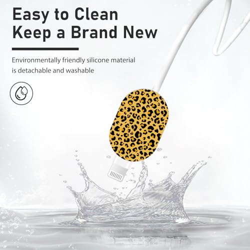 Protège-câble iPhone CameCosy en silicone durable motif léopard - 5