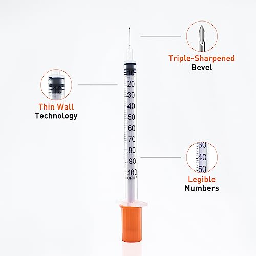 u-100 1cc 31 gauge 516 inch syringe individually packed 20 pack