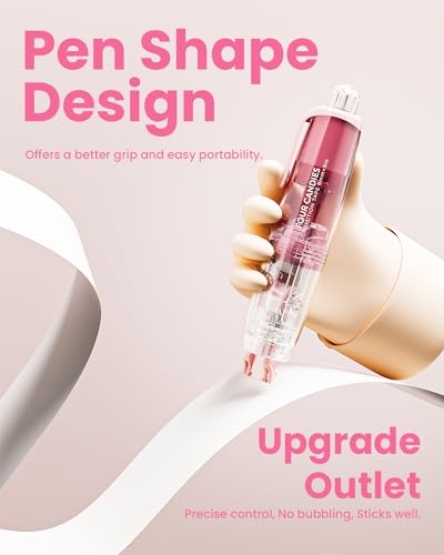 Four Candies Nachfüllbare einziehbare Korrekturband, 2 Stück süße Korrekturband mit 4 zusätzlichen Nachfüllungen, einfach zu verwenden, Mini-ästhetischer Stiftförmiger Applikator für Schul