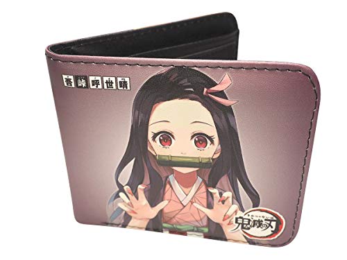 COSAUG Portafoglio Bifold Demon Slayer con Stampa Carina, Nezuko Kamado