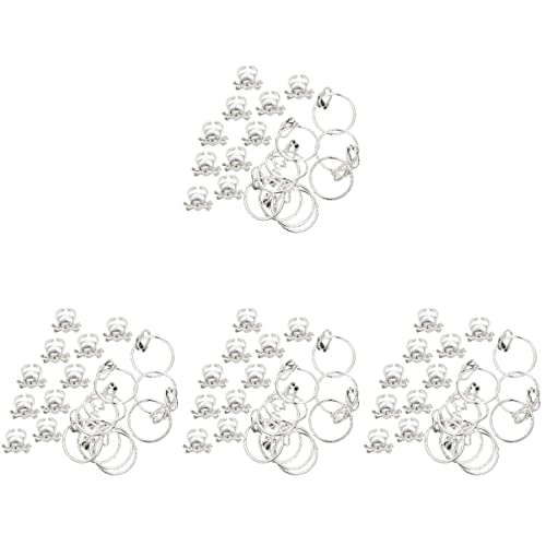 Tofficu 80Pcs Cerceau Cadeaux Pirate-Décoration Thème Anneaux Et Charges Jouets Boucles D'oreilles Faveur Goodie Pirate Costume Décorations Couleur Et Anneaux Performance Crâne Jouet Cover