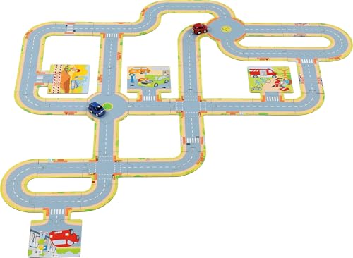 Circuit de voiture pour jouer au salon avec 2 petits véhicules