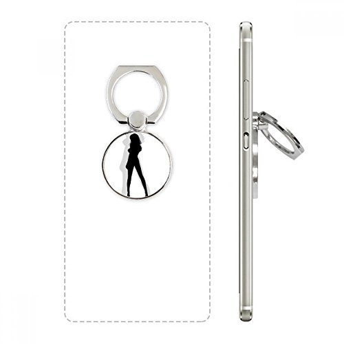 Soporte universal smartphones con anillo trasero y silueta de mujer