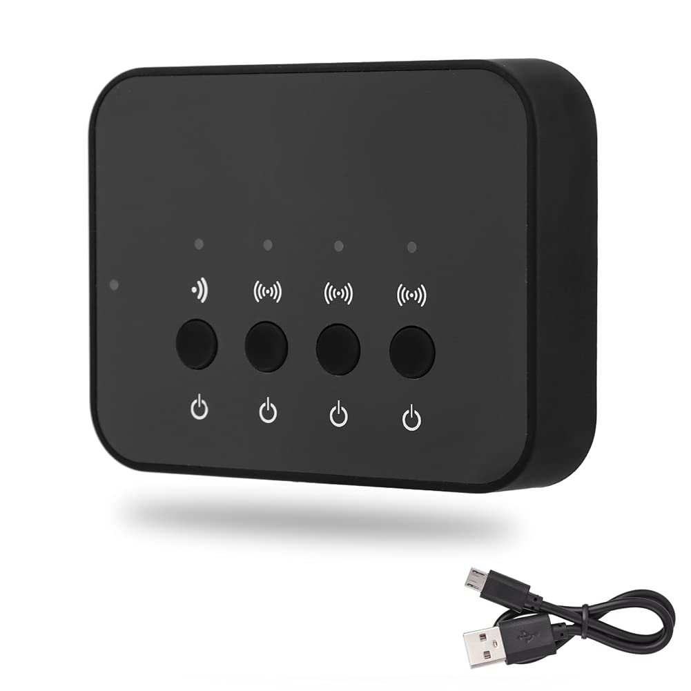 Adapter Audio Bluetooth, Przewodowy Bezprzewodowy Adapter Audio Stereo Bluetooth 4.0 3,5 Mm Urządzenie do Udostępniania Muzyki 1 na 3 Wyjścia Bezprzewodowy Rozdzielacz