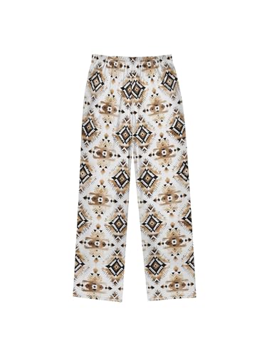 Bohemia Aztec Brown Boys Pants for Kids Jogger Pants with Pockets S2