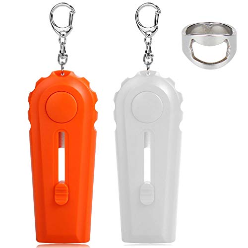 STYDDI Set of 2 Cap Zappa Bottle Opener Cap Launcher Beer Openers, delivered With White and Orange,With a Gift of Ring Bottle Opener