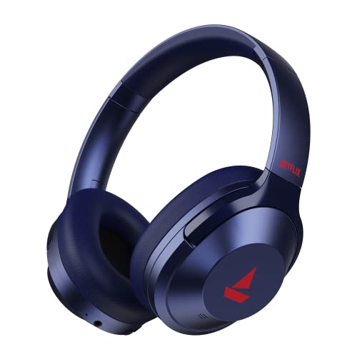 Image of Boat Nirvana 751 ANC Netflix Stream Edition Hybrid Active Noise Cancelling Bluetooth Over Ear Headphones with Up to 65H Playtime, ASAP Charge, Ambient Sound Mode, Immersive Sound, Carry Pouch(Blue)
