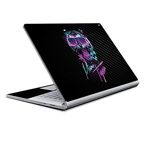 Image of MightySkins Carbon Fiber Skin for Microsoft Surface Book 2 13 inch (2017) - Miami Tiger,Protective, Durable Textured Carbon Fiber Finish,Easy to Apply, Remove, and Change Styles,