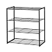 Titan Mall Shoe Organizer Free Standing Shoe Rack 4 Tier Shoe Rack Black Metal Shoe Rack 25 Inch Wide Shoe Tower Shelf Storage