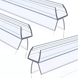 Frameless Ultra Clear Shower Door Bottom Seal 3/8' Thick 36' Long 3 Pack,Soft Bathroom Door Sweep...