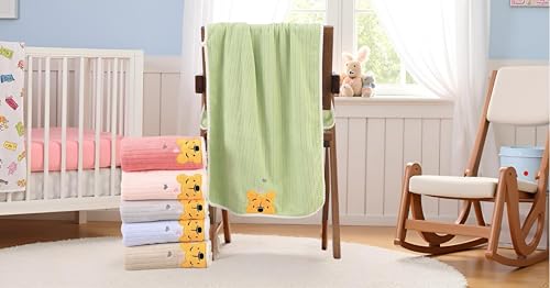 Image of DIVYAM Kids Bath Towels - 425 GSM Soft Microfiber Towels for Newborns, Toddlers & Kids - Bear Print - Grey Color - 120 x 60 CM - Lightweight - Travel Friendly, Set of 2