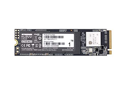 KLEVV CRAS C710 M.2 SSD NVMe PCle Gen3 x4 1TB 3D TLC NAND R/W Up to 2100MB/s & 1650MB/s Internal Solid State Drive (K01TBM2SP0-C71) KLEVV CRAS C710 M.2 SSD NVMe PCle Gen3 x4 1TB 3D TLC NAND R/W Up to 2100MB/s & 1650MB/s Internal Solid State Drive (K01TBM2SP0-C71)