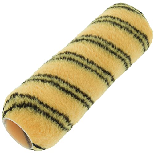 Image of Coral 41463 Max Coat Paint Roller Cover Walls Ceilings Long Pile Woven Sleeve Fabric Emulsion Trade Tiger Stripe 9 inch 1.75" Dia