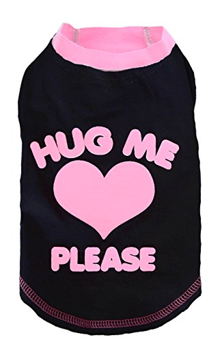 Doggy Dolly T235 Hundeshirt Hug Me, schwarz, Größe : S