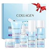 Skin Care Gift Set For Women, Valentine's Day Gifts, Anti Aging Skin Care Set With Collagen, Best Daily Hydrating Skin Care Kit, Beauty Gift Set, Skin Care Routine Kit For Women, Facial Self Care Kit