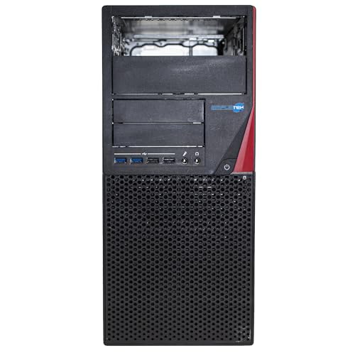 Image of SIMPLETEK - P956 Case Cabinet Chassis Frame Black | Micro-ATX Mini-ITX 2 x 5.25" + 2 x 3.5" | 1 x PSU Specific Compatible with Fujitsu | 4 x PCI Slots + 2 x 3.5" Internal (Refurbished)