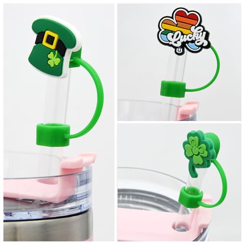 Straw Cover Cap for Stanley Cup,Straw Topper Compatible for 30 and 40 Oz Tumbler with Handle,10 mm 0.13 in Reusable Straw Tips Lids