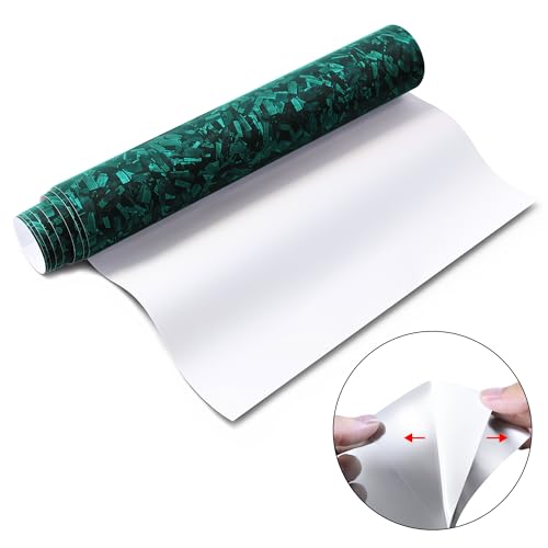 Image of Lypumso Forged Carbon Fiber Vinyl Wrap, Matte Green Vinyl Film Roll with Bubble Free Air Release Technology, Premium Self Adhesive Automotive DIY Sticker for Car Interior Exterior (1ft x 5ft)