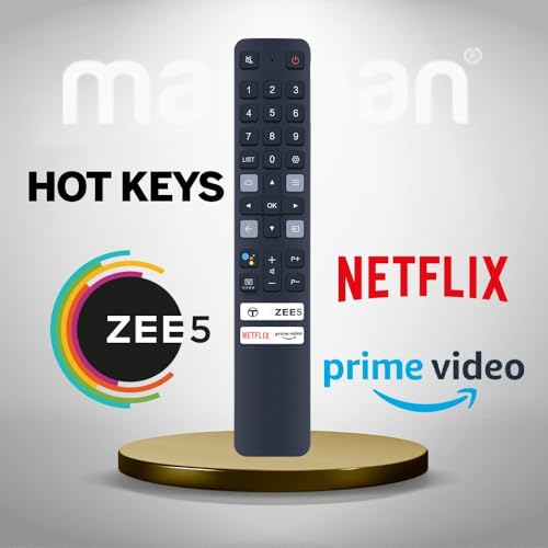 Image of marman Compatible TCL TV Remote Control Smart Original Model RC901V FMR5 Bluetooth Voice Command with YouTube Prime Video Netflix Hot Keys Suitable for Smart 4K Android Television - Pairing Must !
