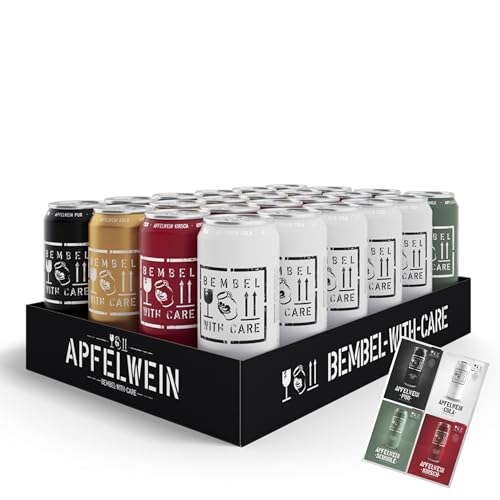 BEMBEL WITH CARE Apfelwein-MIX (24 Dosen x 0 5l.) inkl. Pfand und einer BEMBEL WITH CARE Postkarte