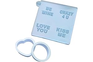 Sweet Stamps By AmyCakes Outboss Plastic Stamp N Cut, Love Heart Sweets