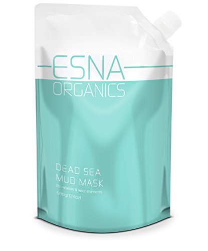 Esna Organics All Natural Dead Sea Black Mud Mask - 24oz - Anti-aging Treatment - Effective Relief From Acne & Blackheads