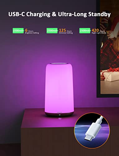 NexiGo - Lampada da comodino senza fili per camera...