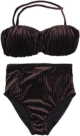 Amazon ティティベイト Titivate ベロア バンドゥ ビキニ 水着 Dtxm0117 Ll ブラウン ビキニ セパレーツ 通販