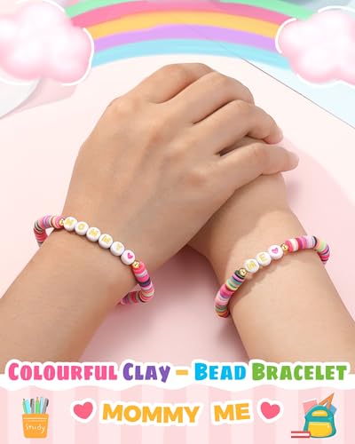 UNGENT THEM Mommy and Me First Day of School Bracelet Back to School Gifts for Mom and Daughter2