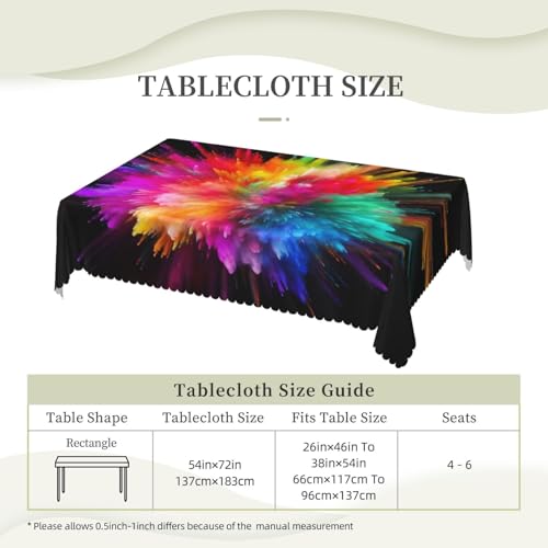 Nappe rectangulaire 137 x 183 cm décorative imperméable et lavable