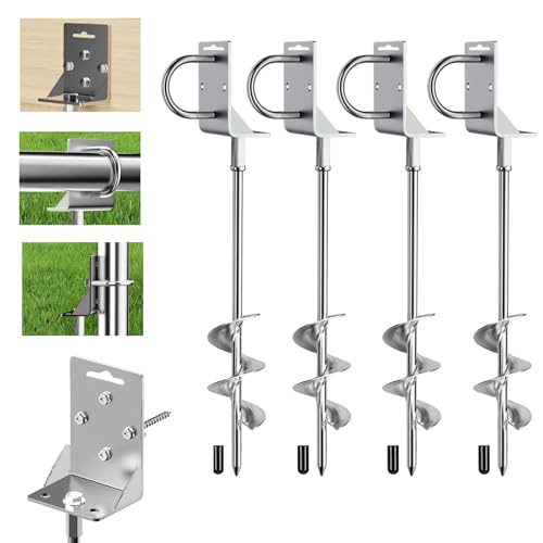 Spiral Heavy Duty Ground Anchor Screw in Mobile Home Anchors Earth Anchors for Tent Trampoline Shed Swing Set Fence Carport Garden