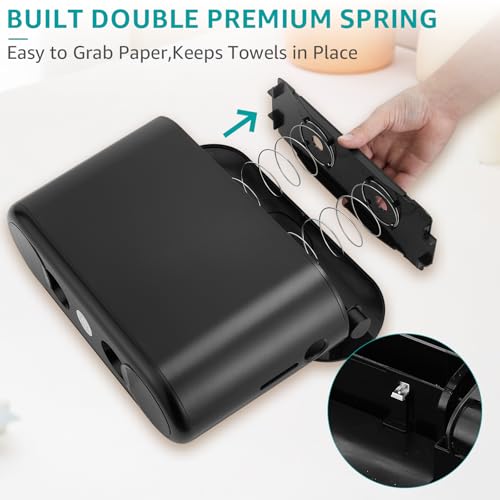Image of Pollock Paper Towel Holder Dispenser Countertop Commercial,Black-M