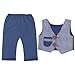 Fotografia vestiti del bambino, Gentleman Newborn Fotografia Modeling Prop neonati Vest Shorts Set(Blu)