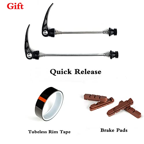 Elitewheels Carbon Road Bike Rim Brake Aero Wheel Set 700C 88Mm Black Decal 25Mm Width Wheels Tubeless Compatible Clincher, 88Mm Depth 25 Width Black Decal, 88Mmx25Mm Black Decal #TOP1