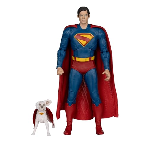 mcfarlane toys dc theatrical deluxe 7in wv1 - superman with krypto superman movie
