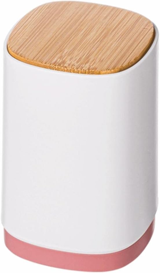 Ceramic Toothpicks Container ，Plastic Toothpick Case，Fashion Push Type Toothpick Holder Portable Toothpick Dispenser Reusable Dispenser Compartment Toothpicks Case Chic(Red)