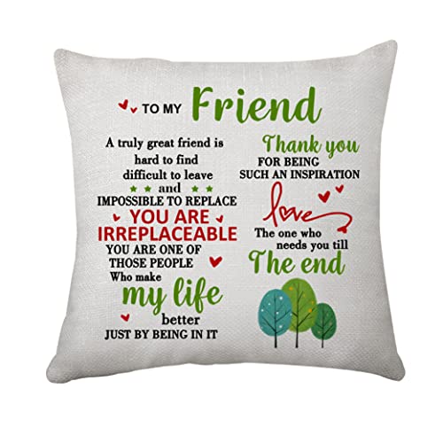 Housse de coussin « To My Friend » pour femme, cadeau d'anniversaire, remise de diplôme, Noël (066 To My Friend) Cover
