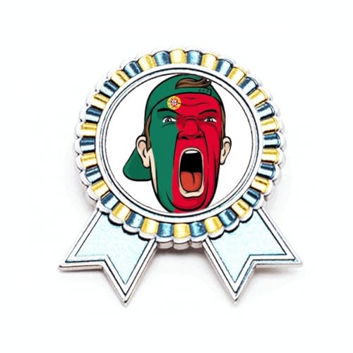 Broche drapeau du Portugal en métal rigide M pour accessoiriser vos fards
