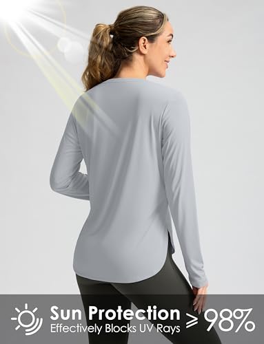 Image of Women's Sun Shirts UPF 50+ Long Sleeve UV Protection Shirt Lightweight Quick Dry Workout Hiking Tops for Women