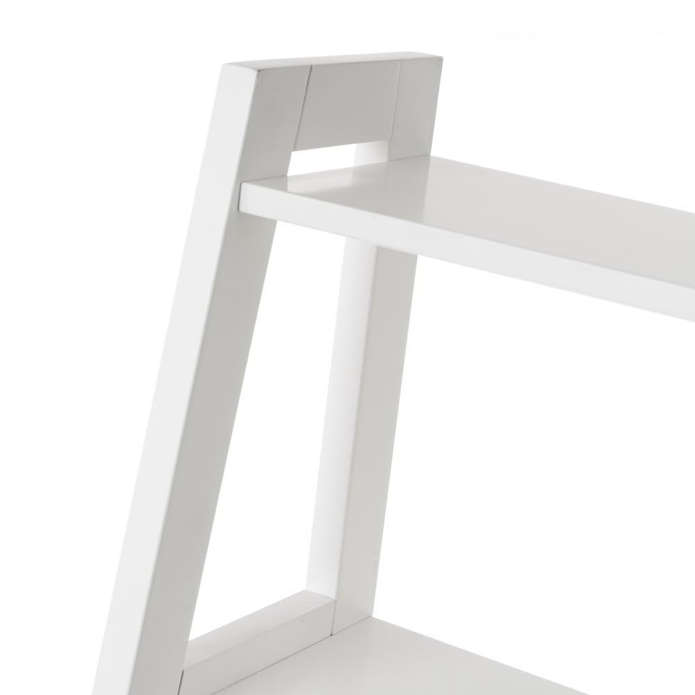 LOLAhome - Estantería de 4 estantes de Acero y Madera MDF Negro y Natural de 77x114x33 cm. Diseño Industrial asimétrico para salón Libros y Figuras con un Toque Antiguo Realista