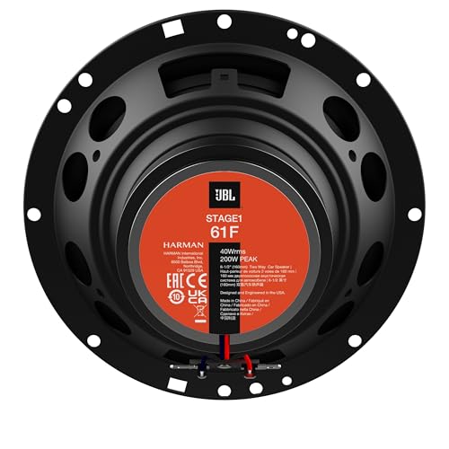 JBL Stage1 61F Juego de Altavoces Coche de 2 vías de Harman Kardon - Echo Auto de 200 Vatios 40 Vatios RMS - Caja Alta fidelidad para automóvil de 2 Piezas Grande 16,5cm | 165mm | 6,5 Pulgadas - imagen 4