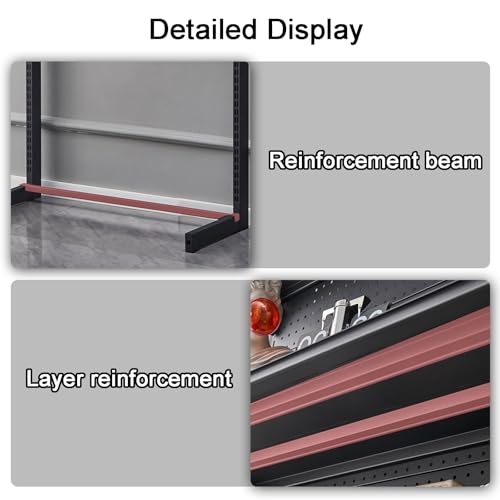 Genérico Estante de Pared para Herramientas con Tablero Perforado para Garaje, Almacenamiento de Brocas, Soportes para Juegos de Llaves, Paneles de Tablero Perforado, Soporte de exhibición independie
