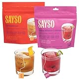 SAYSO Skinny Hibiscus Cosmo & Old Fashioned Cocktail Tea Bags - Mixers Bundle | Organic, Low-calorie & Low Sugar - 2x 8 count