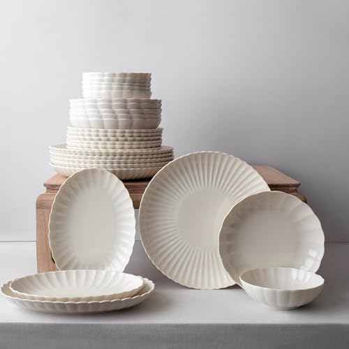 Kutahya Porselen Bone Luz Geschirrset 27-teilig – Tafelservice für...