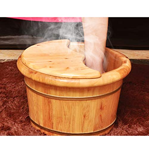 Bañera de pies de madera de cedro con masajeador miniatura 2
